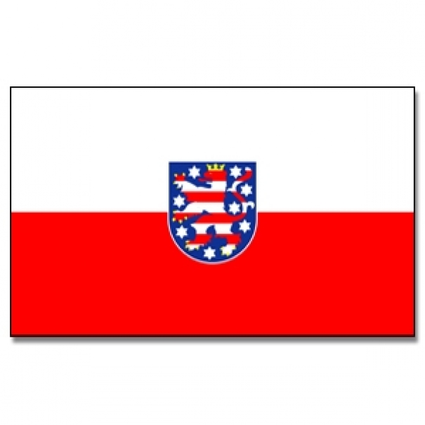 Vlajka Durynsko 30 x 45 cm na tyčce