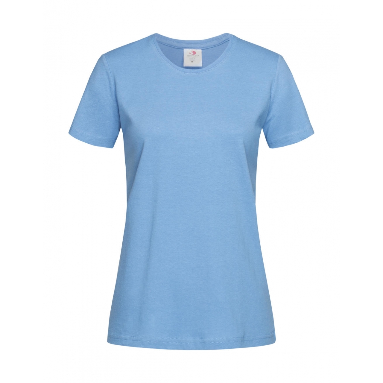 Tričko dámské Stedman Fitted s kulatým výstřihem - světle modré, XXL