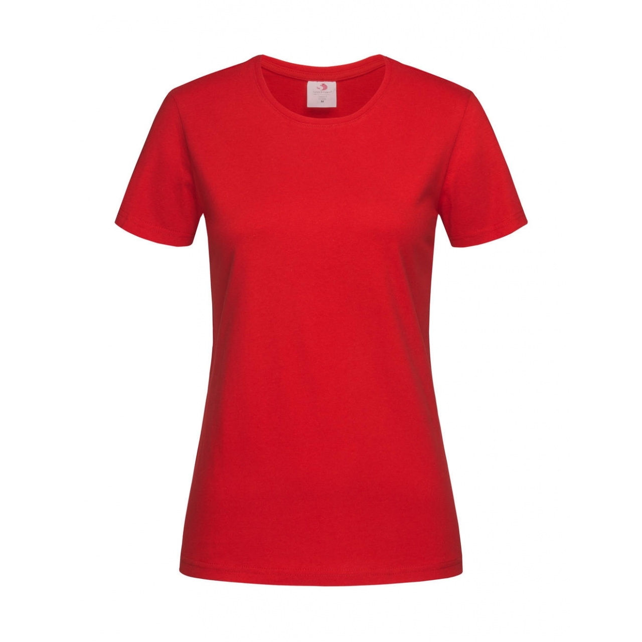 Tričko dámské Stedman Fitted s kulatým výstřihem - červené, XXL