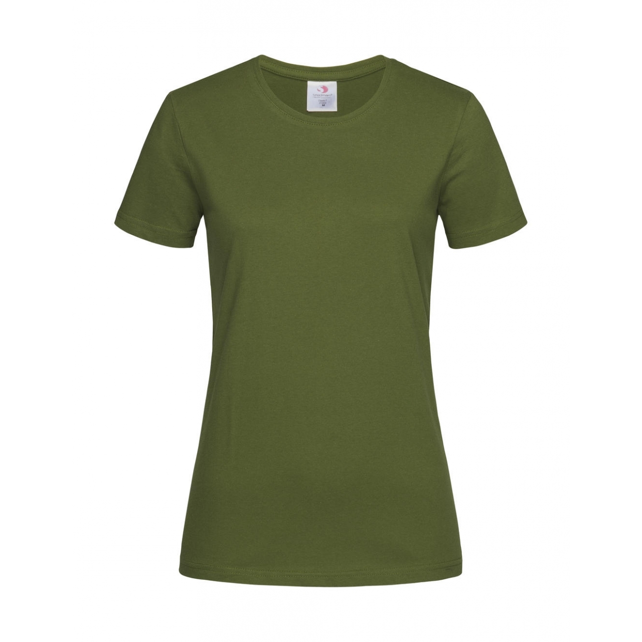 Tričko dámské Stedman Fitted s kulatým výstřihem - olivové, XL