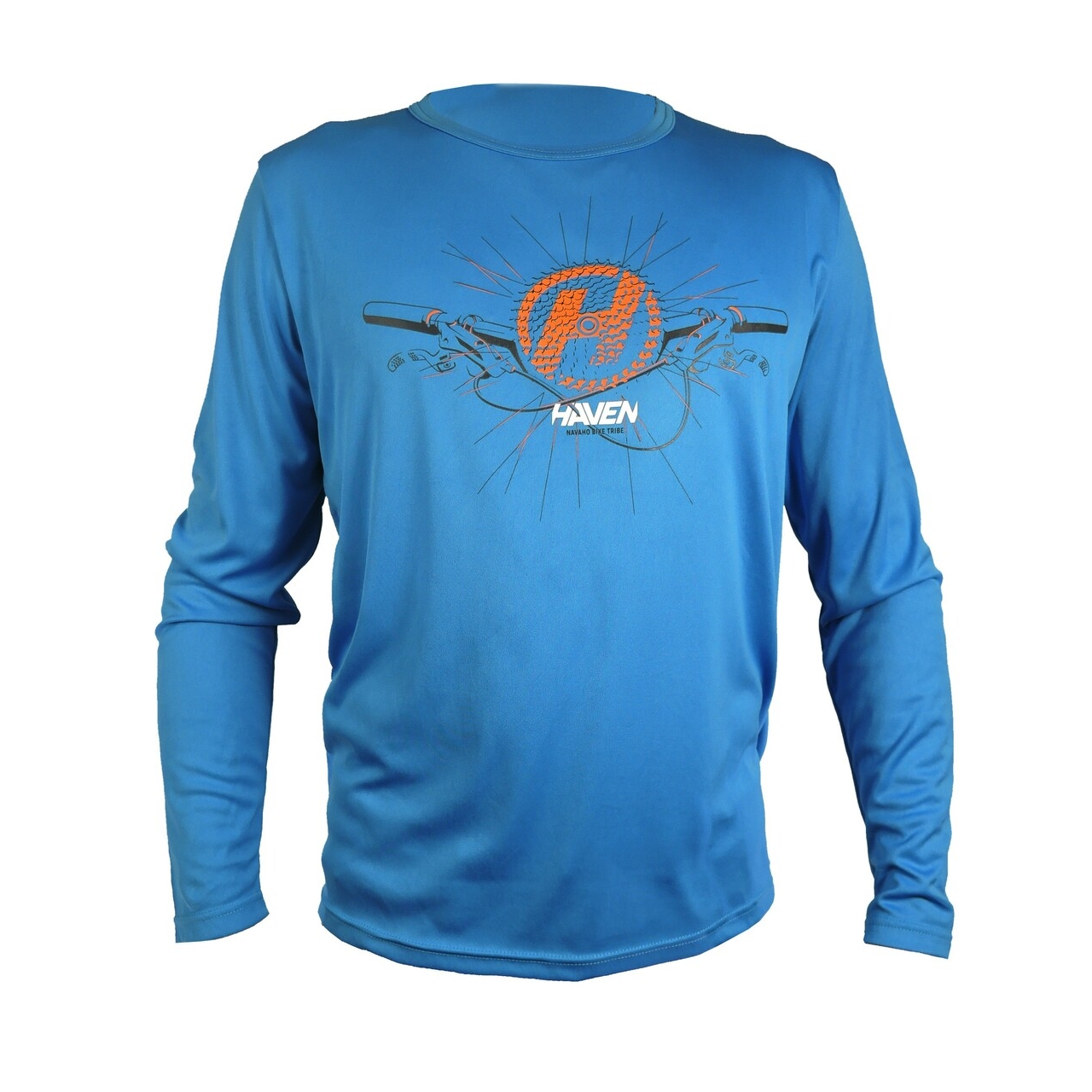 Tričko s dlouhým rukávem Haven Navaho II - modré-oranžové, L