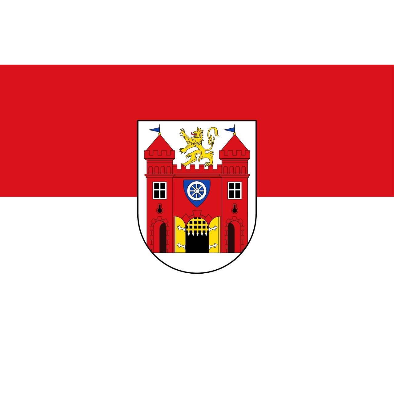 Samolepka vlajka město Liberec (ČR) 10,5x14,8 cm 1 ks