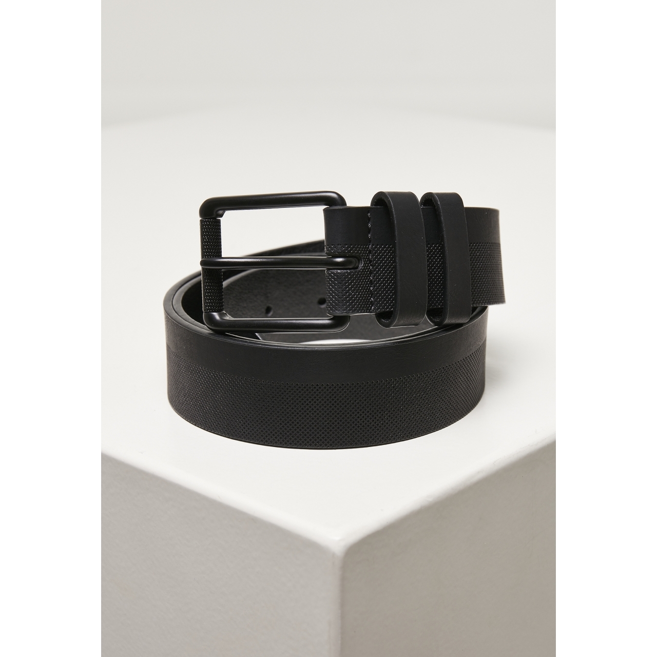 Opasek kožený Urban Classics Belty 2 - černý, L/XL