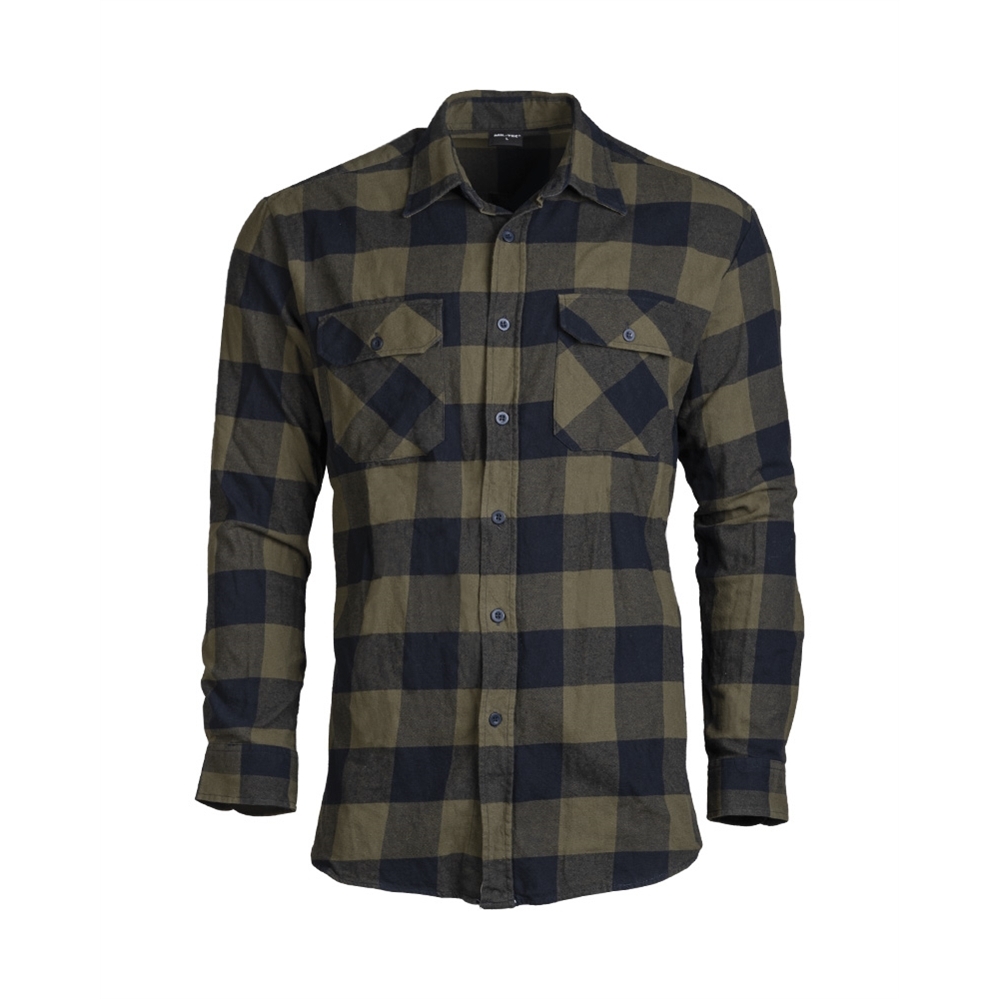 Košile letní dřevorubecká na knoflíky Mil-Tec - olivová, XXL