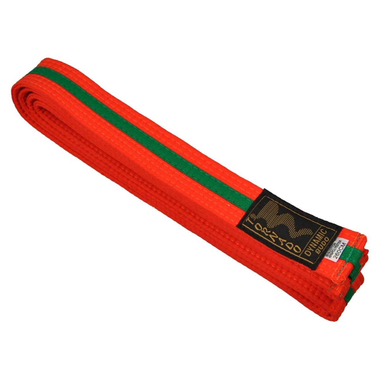 Kimono pásek Tornado Dynamic Budo 4cm - oranžový-zelený