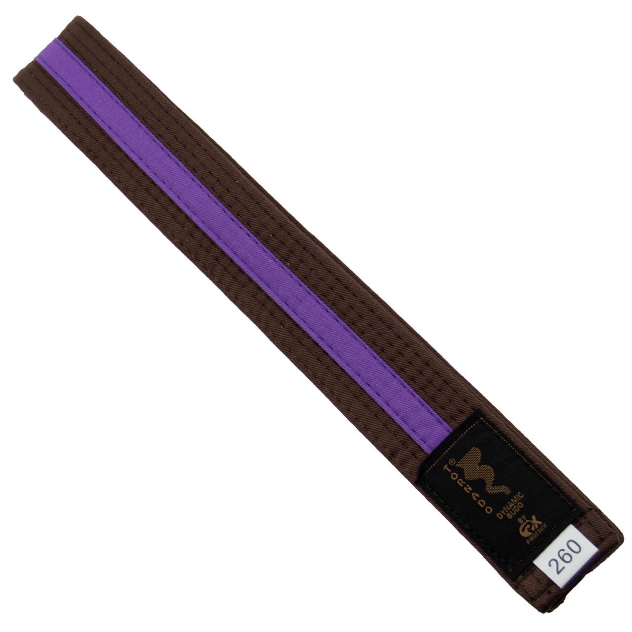 Kimono pásek Tornado Dynamic Budo 4cm - hnědý-fialový