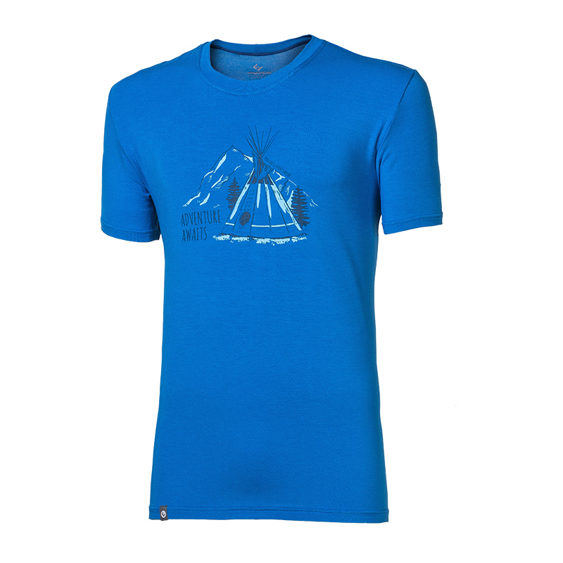 Tričko pánské Progress Teepee s bambusem - světle modré, XXL