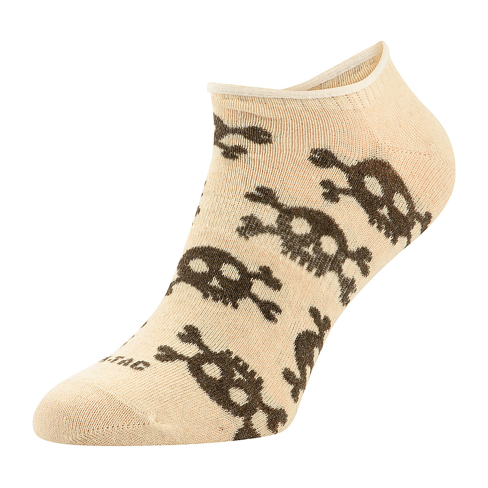 Lehké letní ponožky M-Tac Pirate Skull Lower - béžové, 43-46