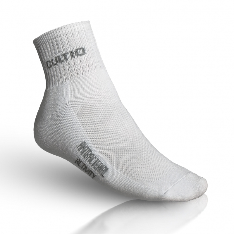 Polofroté ponožky s aktivním stříbrem Gultio - bílé, 27-28 = EU 41-42