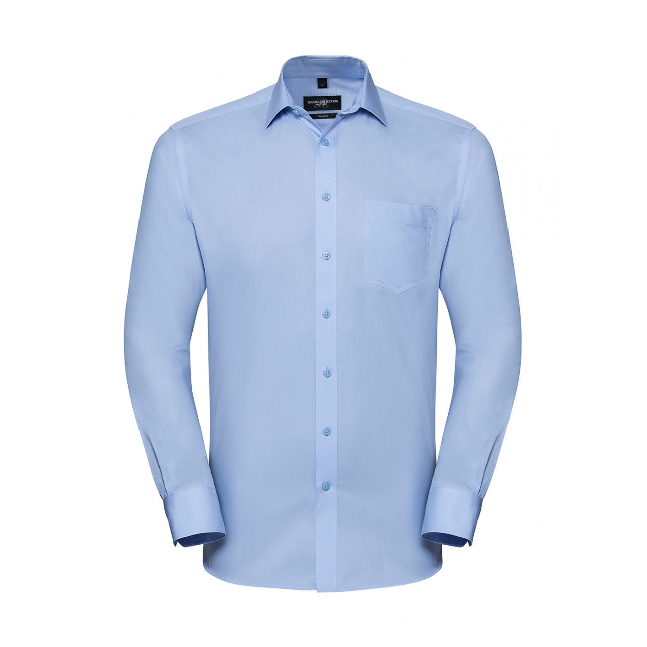 Košile pánská dlouhý rukáv Rusell Tailored Coolmax - modrá, XXL