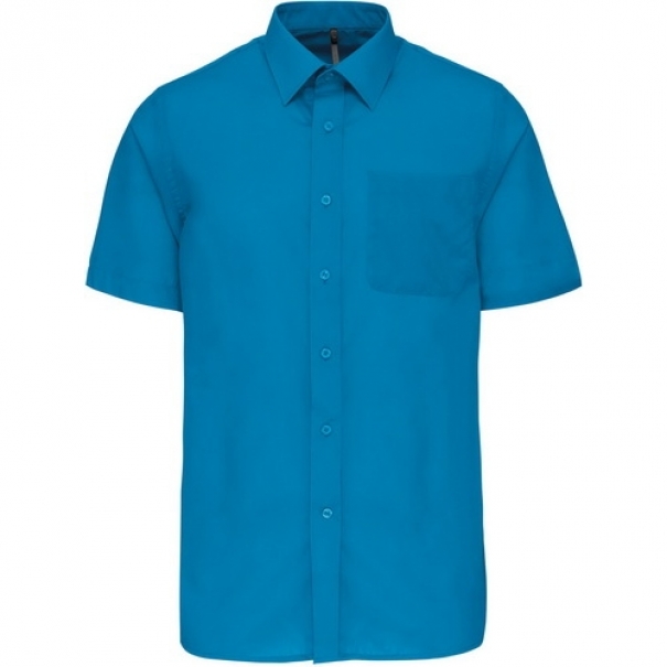 Pánská košile s krátkým rukávem Kariban ACE - modrá, XL
