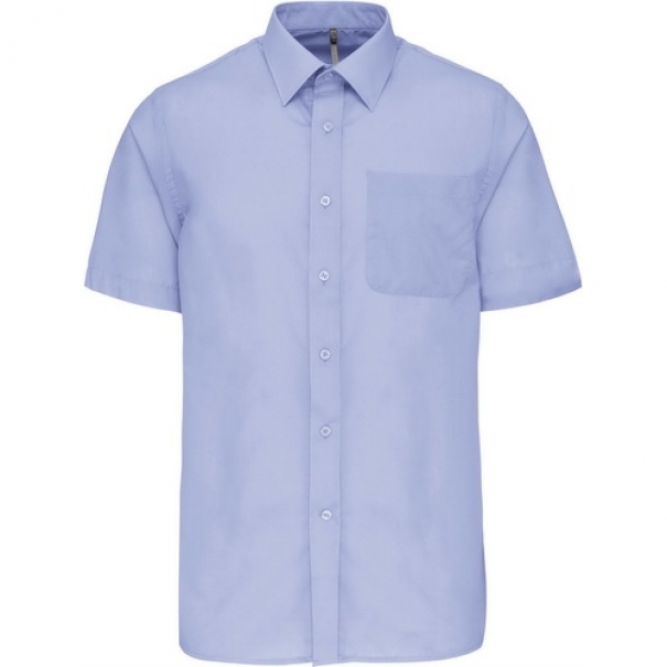 Pánská košile s krátkým rukávem Kariban ACE - světle modrá, XXL