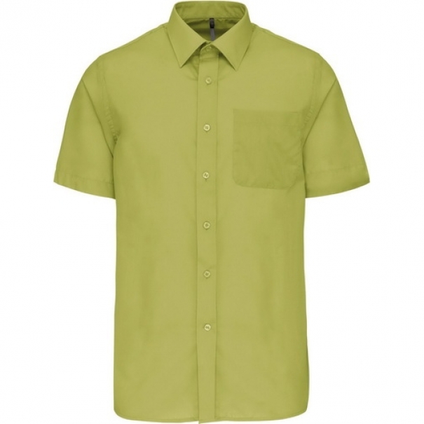 Pánská košile s krátkým rukávem Kariban ACE - světle zelená, 3XL