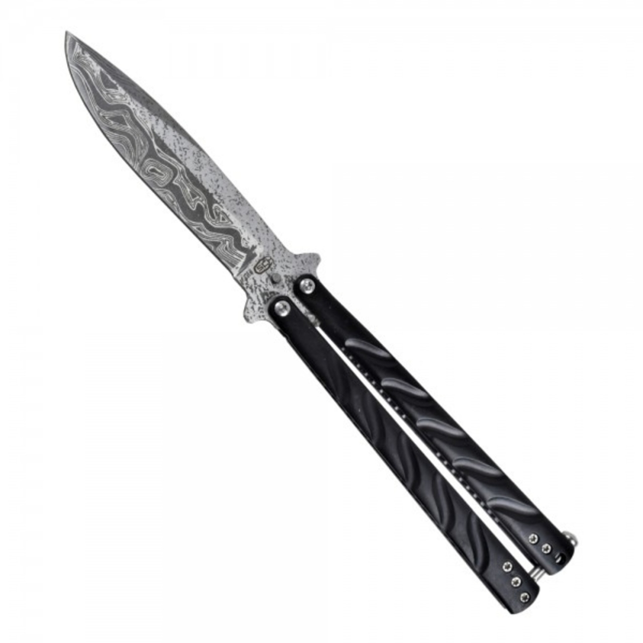 Nůž motýlek Steel Claw Knives Damask - černý (18+)