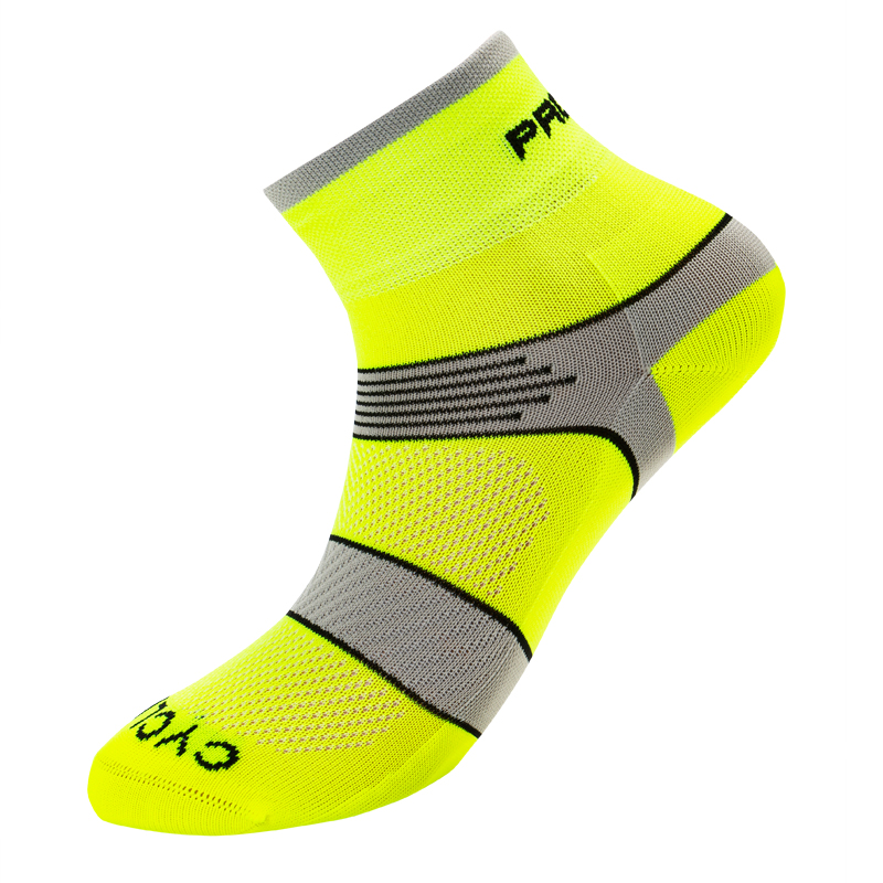 Cyklistické ponožky Progress Cycling - žluté-šedé, 3-5