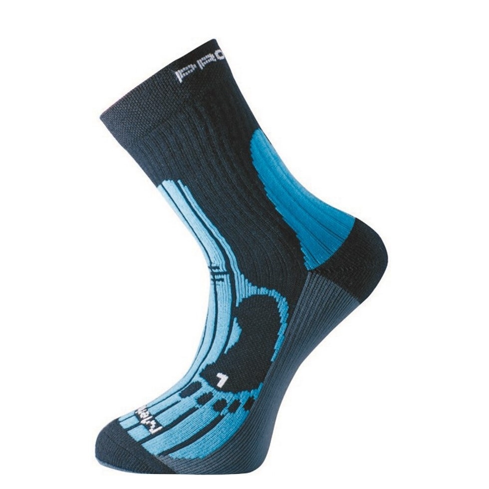 Turistické ponožky Progress Merino - šedé-modré