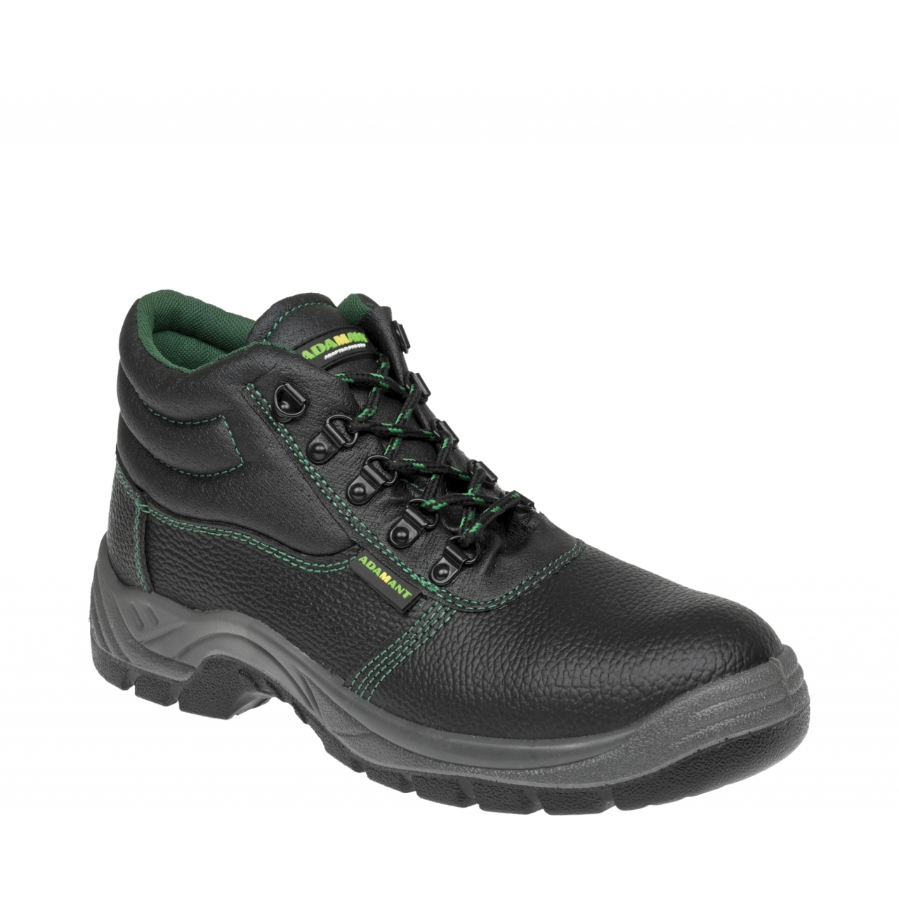 Kotníková obuv Adamant Classic O1 High - černá-zelená, 39