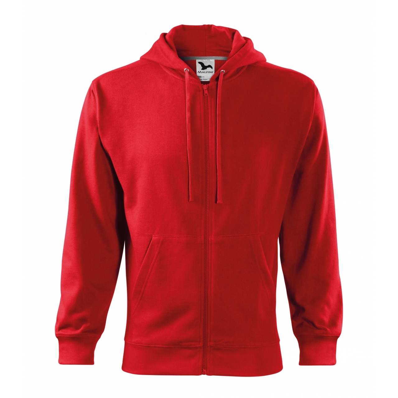 Mikina pánská Malfini Trendy Zipper - červená, XL