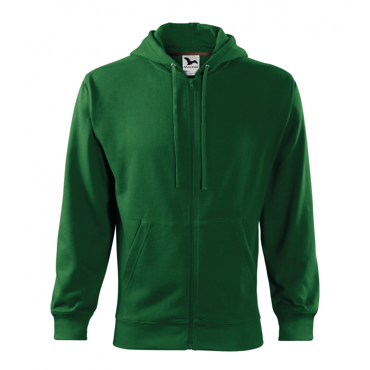 Mikina pánská Malfini Trendy Zipper - tmavě zelená, XL