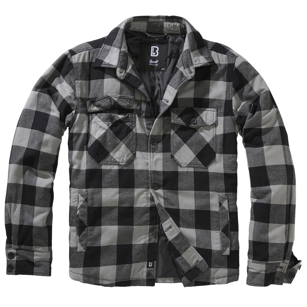 Bunda Brandit Lumberjacket - černá-šedá, XL