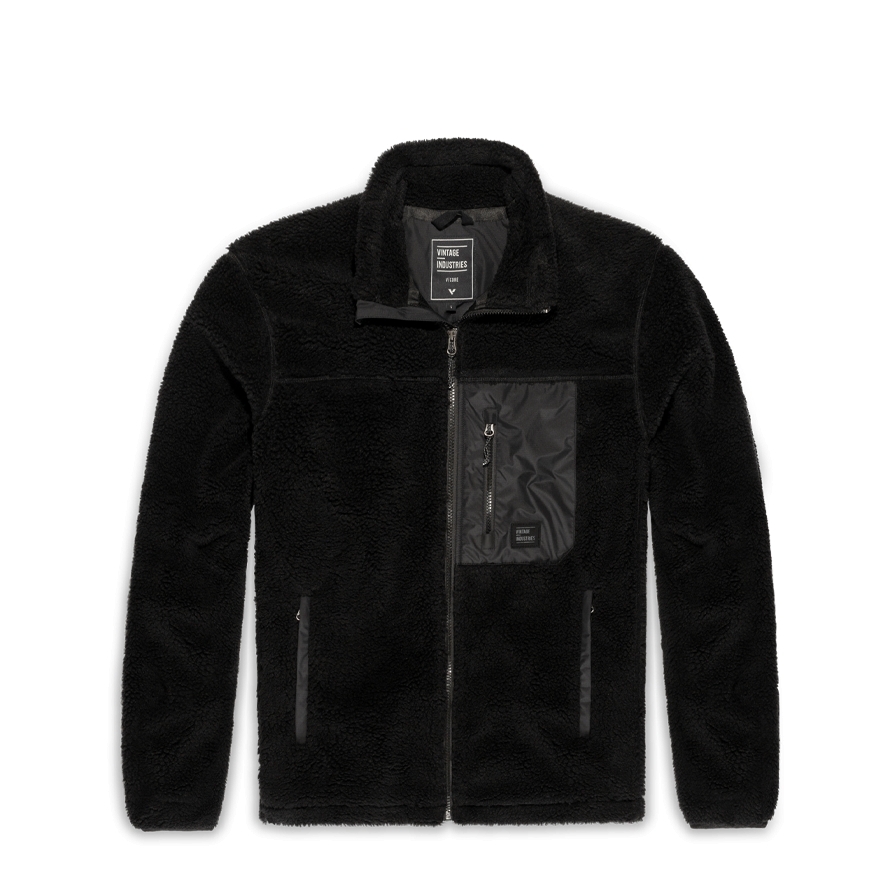 Bunda fleecová Vintage Industries Kodi Lined Sherpa - černá, XL