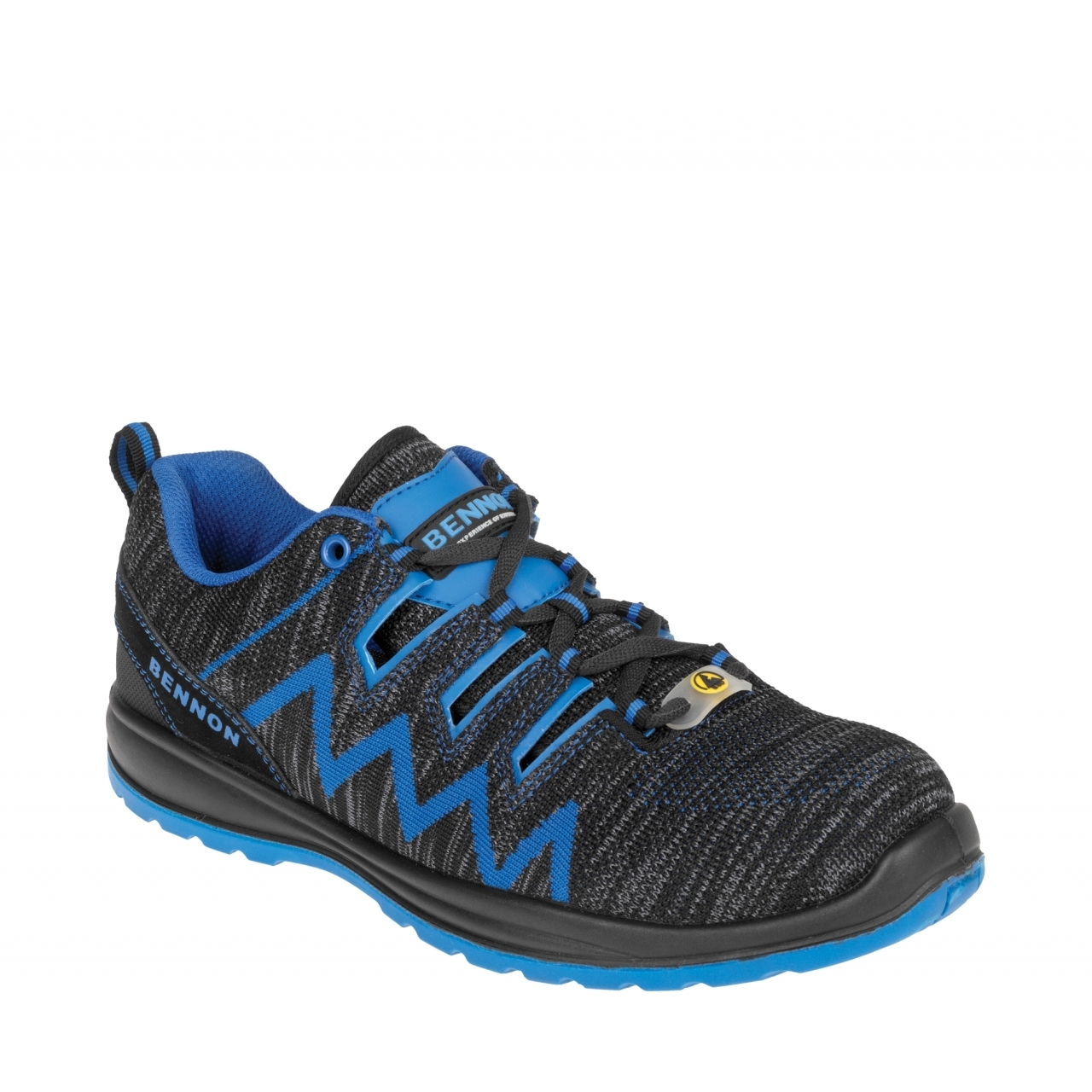Sandále Bennon Knitter S1 ESD - černé-modré, 41