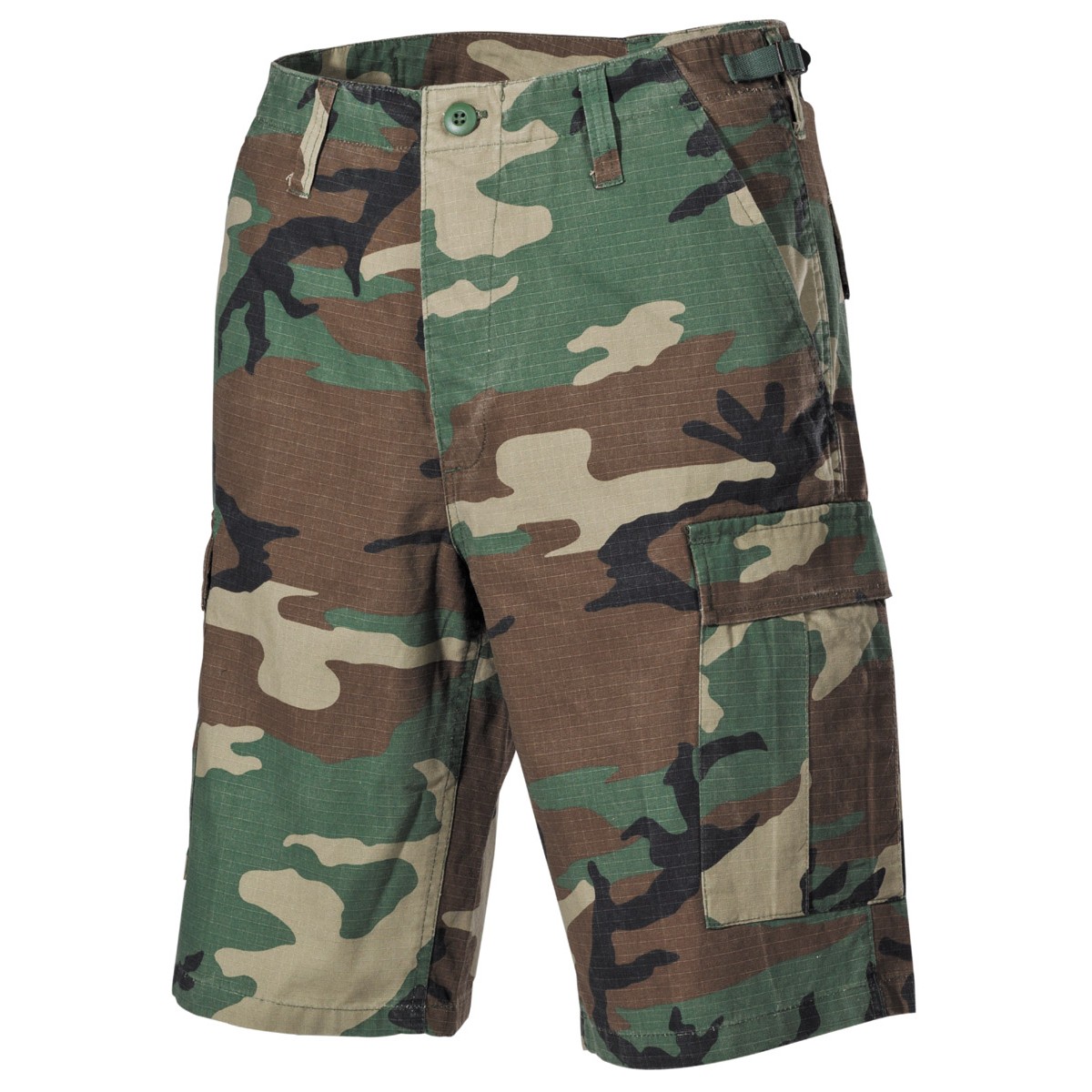 Krátké kalhoty MFH US BDU Rip-Stop - woodland-washed, XL