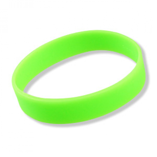 Silikonový náramek - světle zelený
