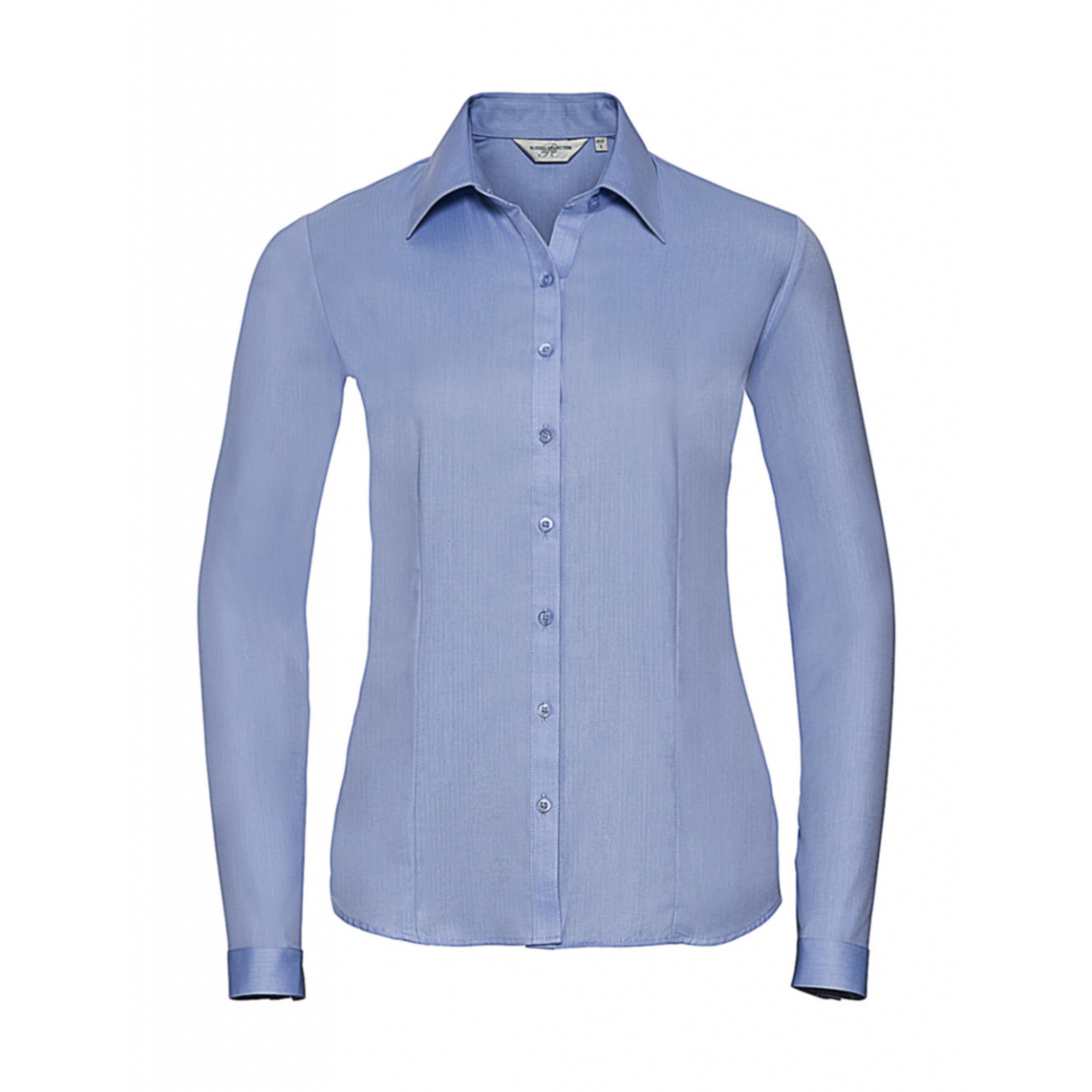 Košile dámská Russell Twill s dlouhým rukávem - světle modrá, XL