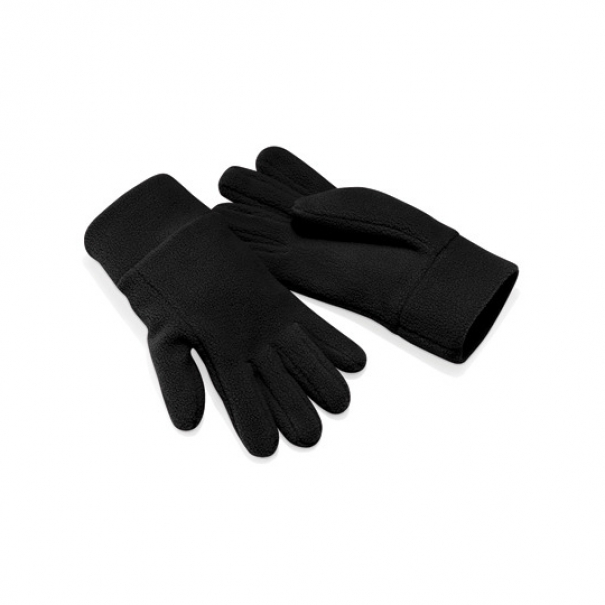 Rukavice fleecové Beechfield Suprafleece Alpine Gloves - černé, XL