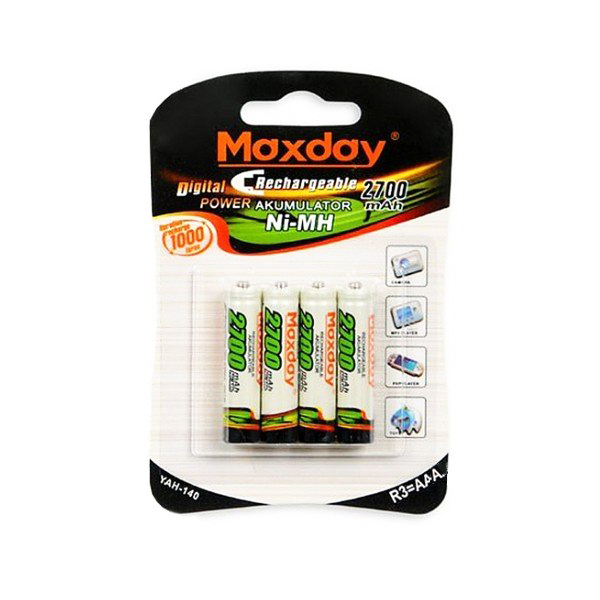 Nabíjecí baterie Maxday 2700 mAh AAA 4ks