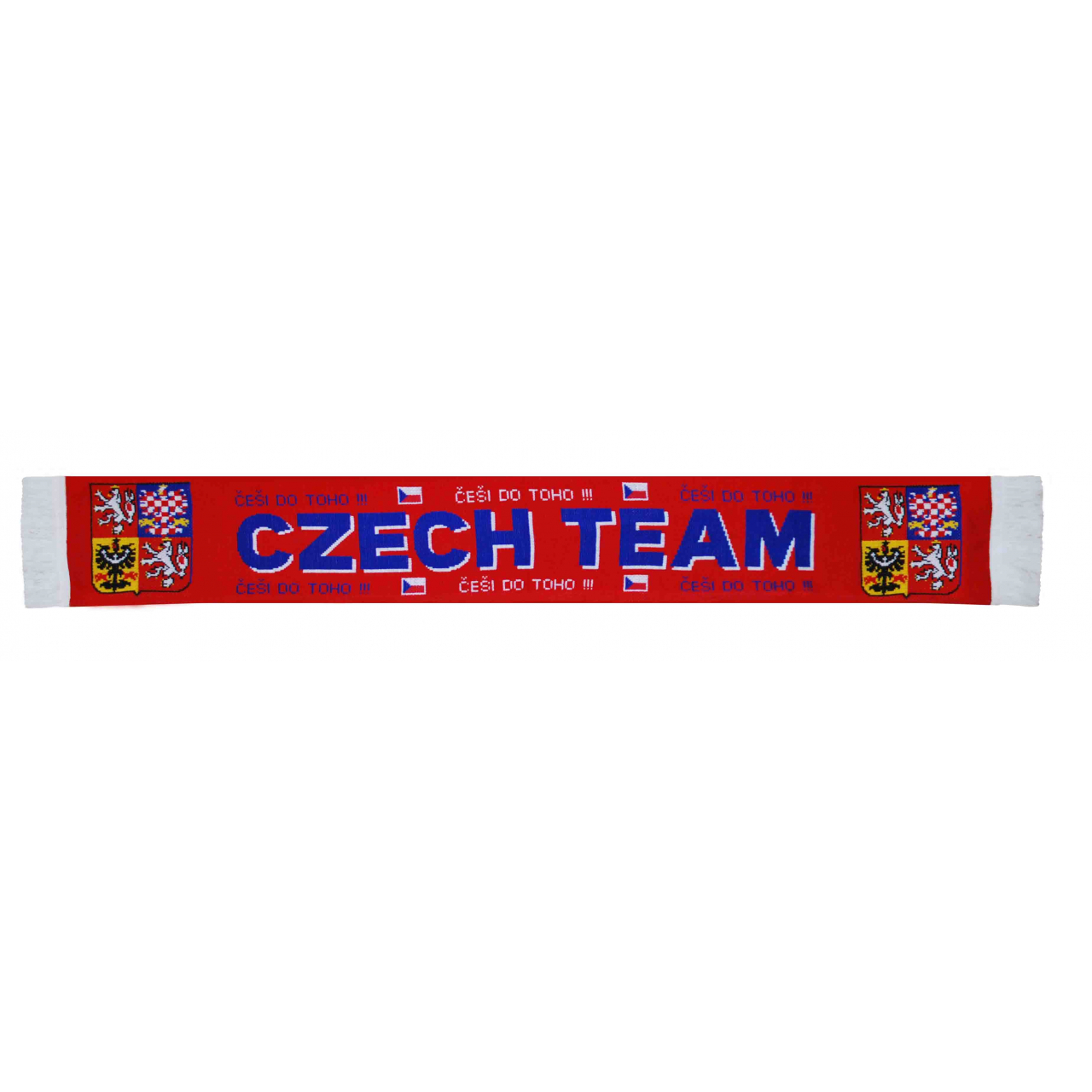Šála pletená Česká republika Czech Team Do toho! - červená-modrá