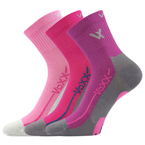 Ponožky dětské Voxx Barefootik 3 páry - růžové, 35-38
