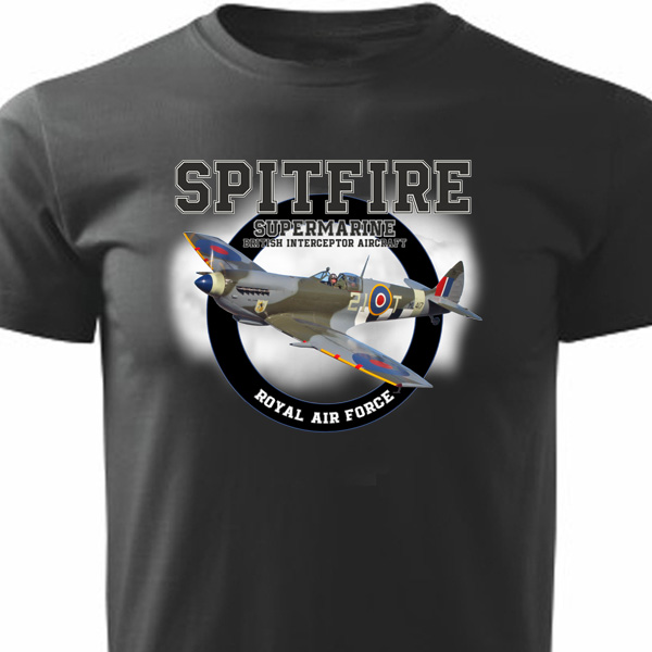 Triko Striker Supermarine Spitfire - černé, M