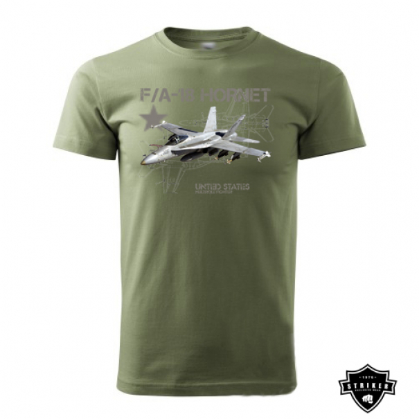 Triko Striker Boeing F-18 Hornet - olivové, S