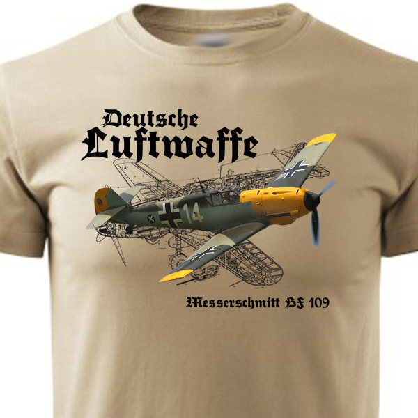 Triko Striker Deutsche Luftwaffe - béžové, XL