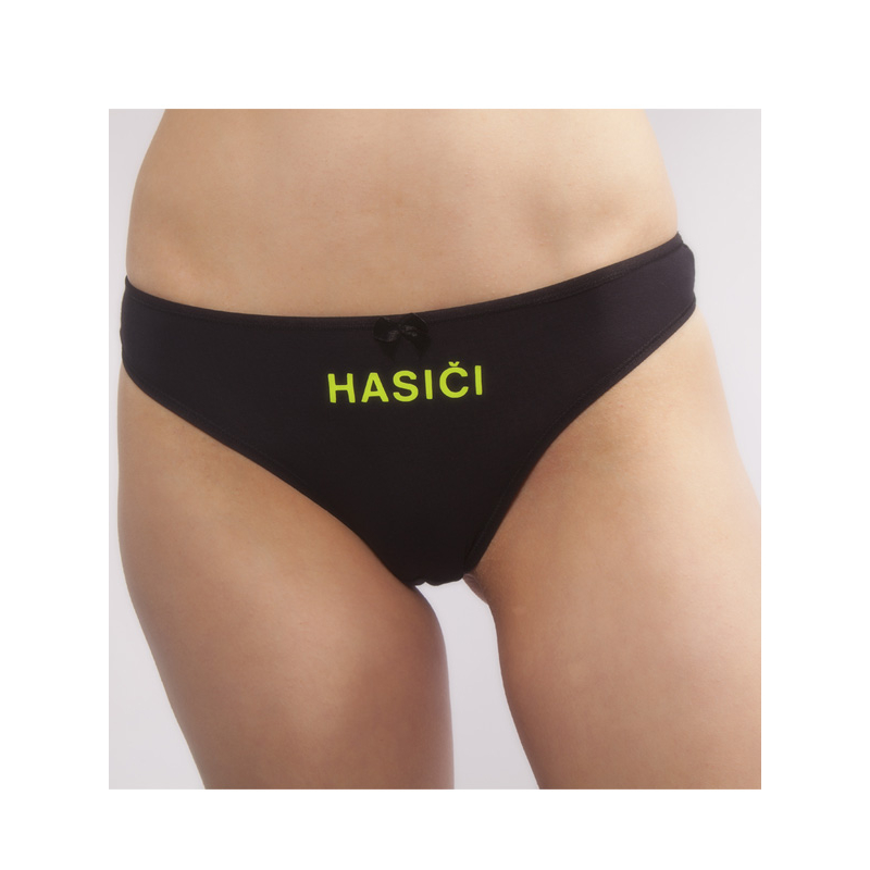 Kalhotky dámské Hasiči - černé, XL