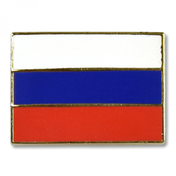 Odznak (pins) 18mm vlajka Rusko - barevný