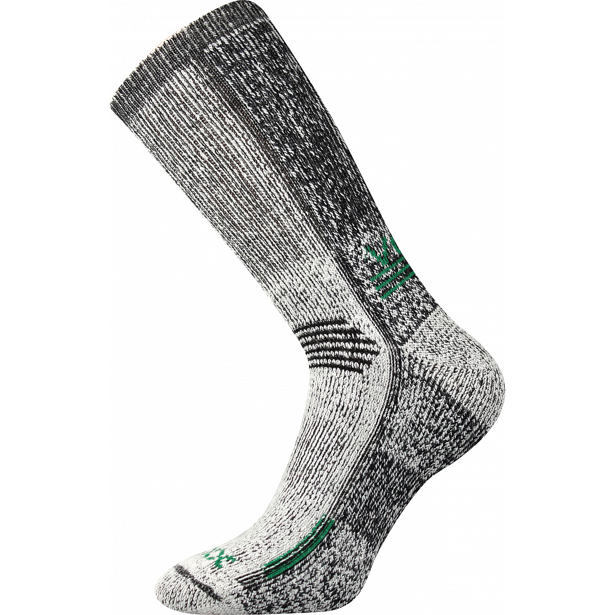 Extra teplé vlněné ponožky Voxx Orbit - šedé-zelené, 43-46