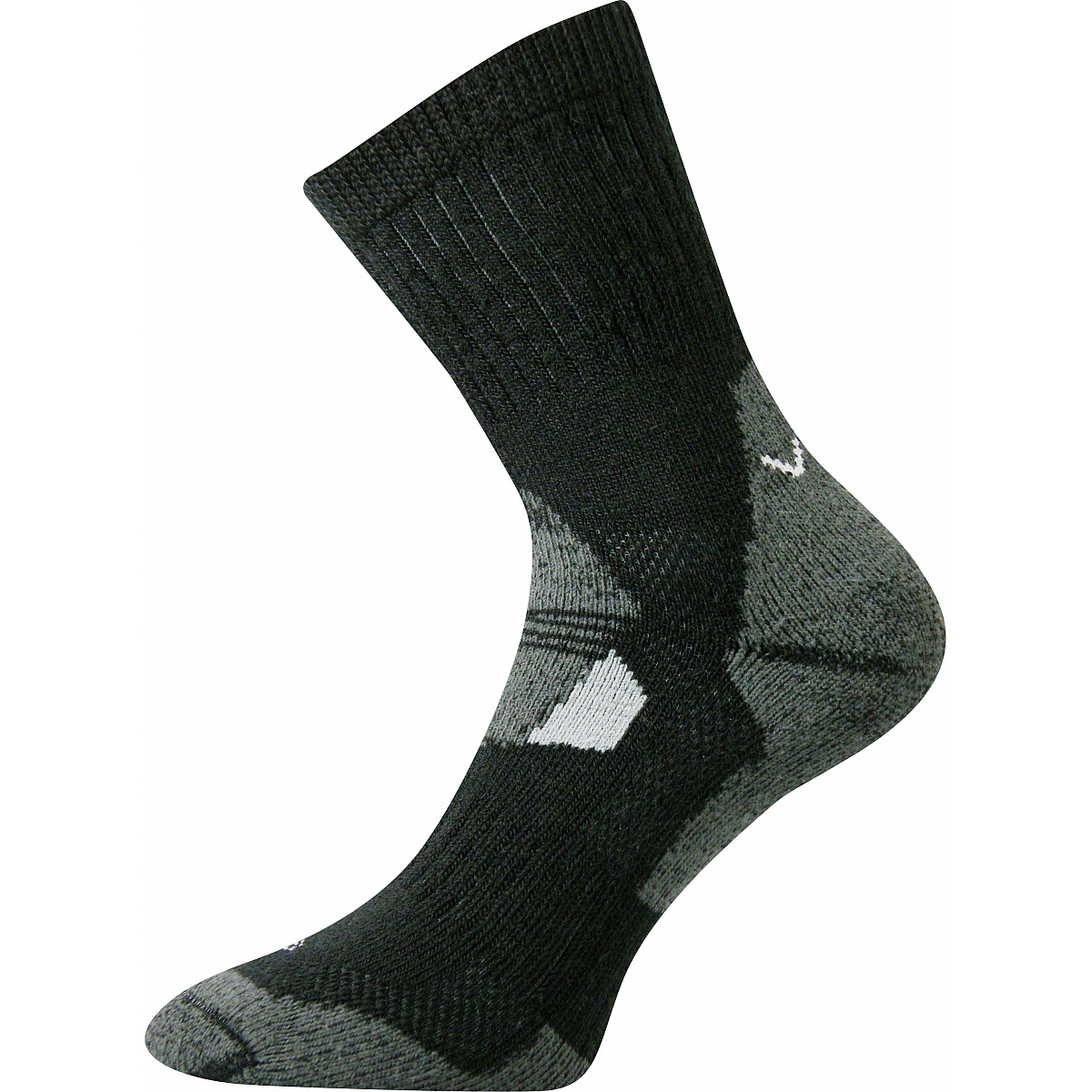 Extra teplé vlněné ponožky Voxx Stabil - černé-šedé, 43-46