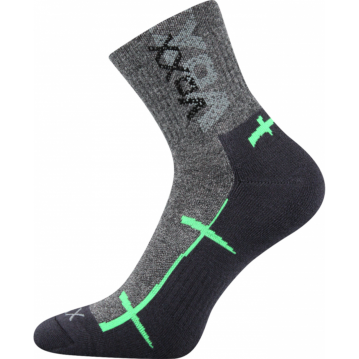 Sportovní ponožky Voxx Walli - šedé-zelené, 47-50