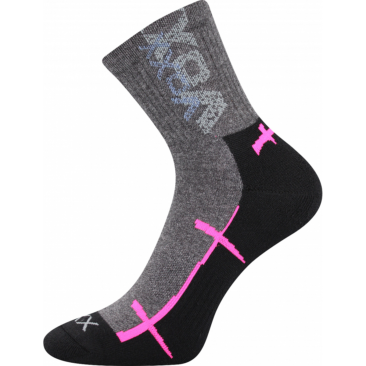 Sportovní ponožky Voxx Walli - šedé-růžové, 35-38