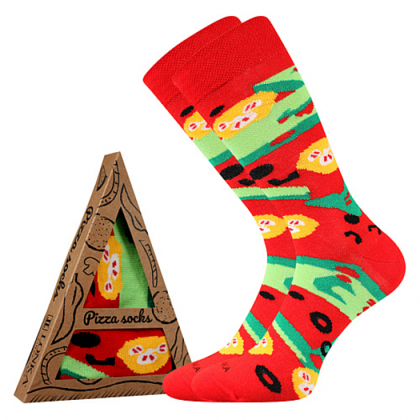 Ponožky Voxx Pizza Margherita - červené, 42-45