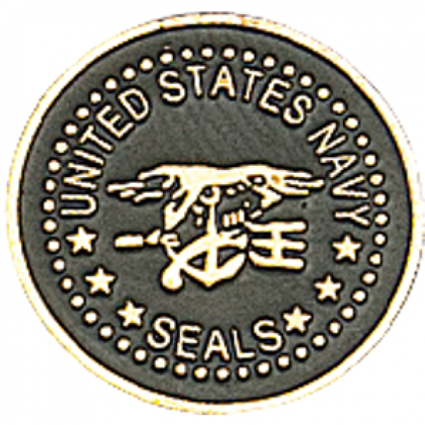Odznak (pins) 20mm US Navy Seals - zlatý