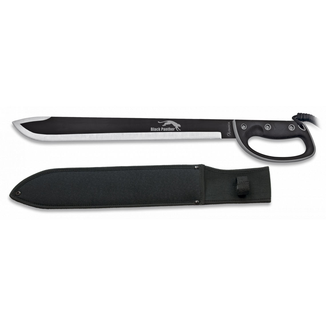 Mačeta Albainox Black Panther 45 cm - stříbrná-černá (18+)