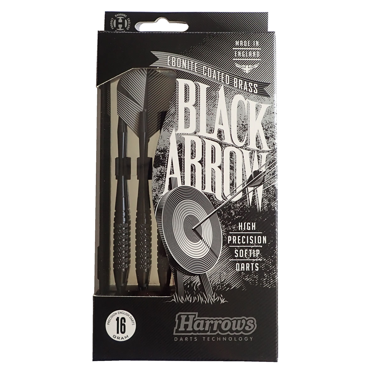 Šipky Harrows Soft Back Arrow T16 18 gramů 3 ks - černé