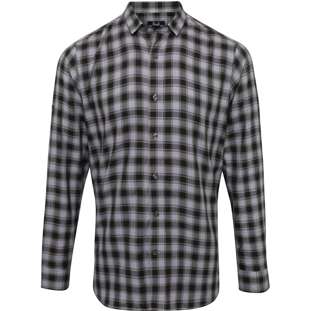 Košile kostkovaná Premier Mulligan - černá-šedá, XXL