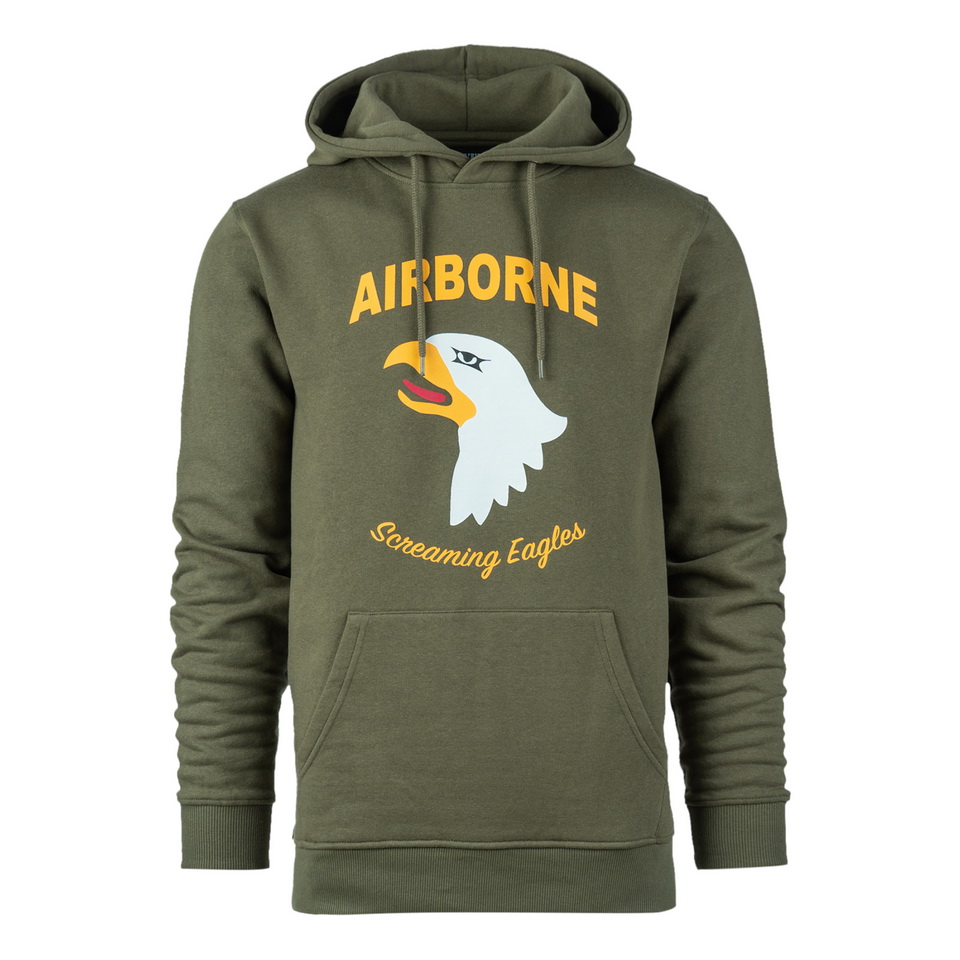 Mikina s kapucí Fostex 101st Airborne Eagle - olivová, L