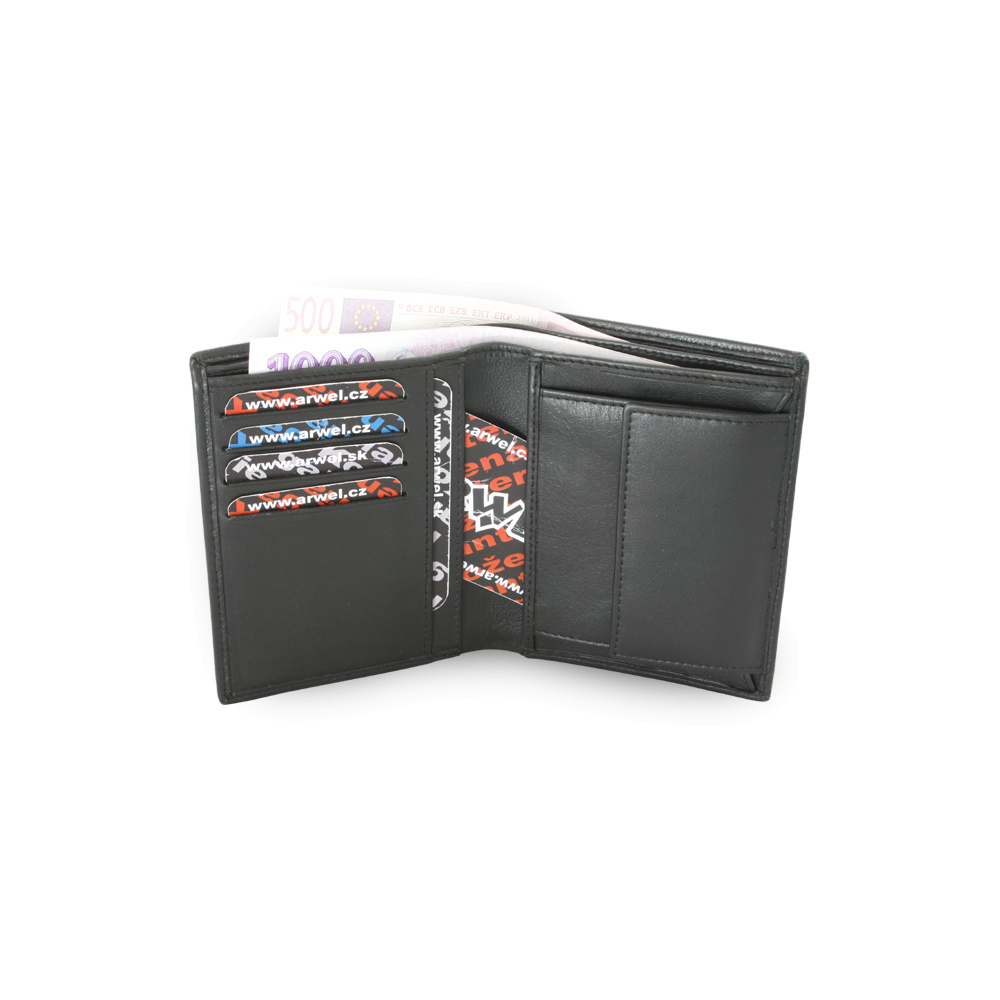 Pánská kožená peněženka Arwel 3220­ - černá