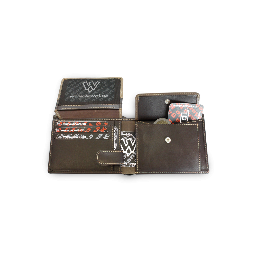 Pánská kožená peněženka Arwel 5501­ - hnědá